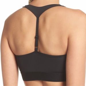 New w tags $48 Natori Rival Sports Bra Bralette T-Back Black S